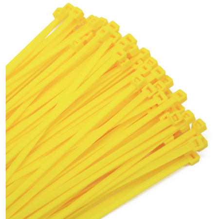 Us Cable Ties Cable Tie, 11", 50 lb, Yellow Nylon, 100 Pack SD11YL100